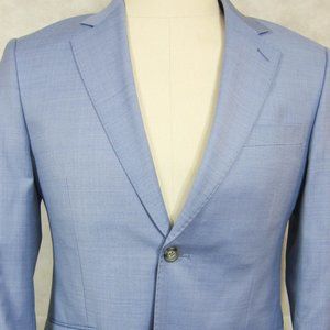 NEW $425 Paul Fredrick Super 120s Wool Sky Blue Sport Coat 38S